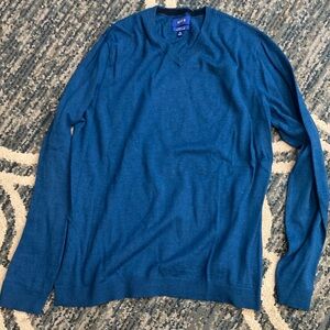 Apt. 9 Men's Teal V-Neck Sweater
